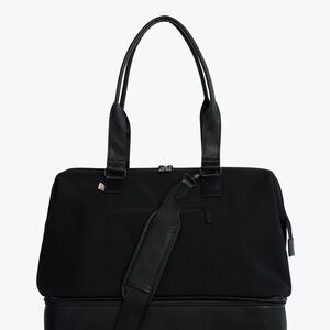 BEIS Black Travel Tote Bag with Shoulder Strap